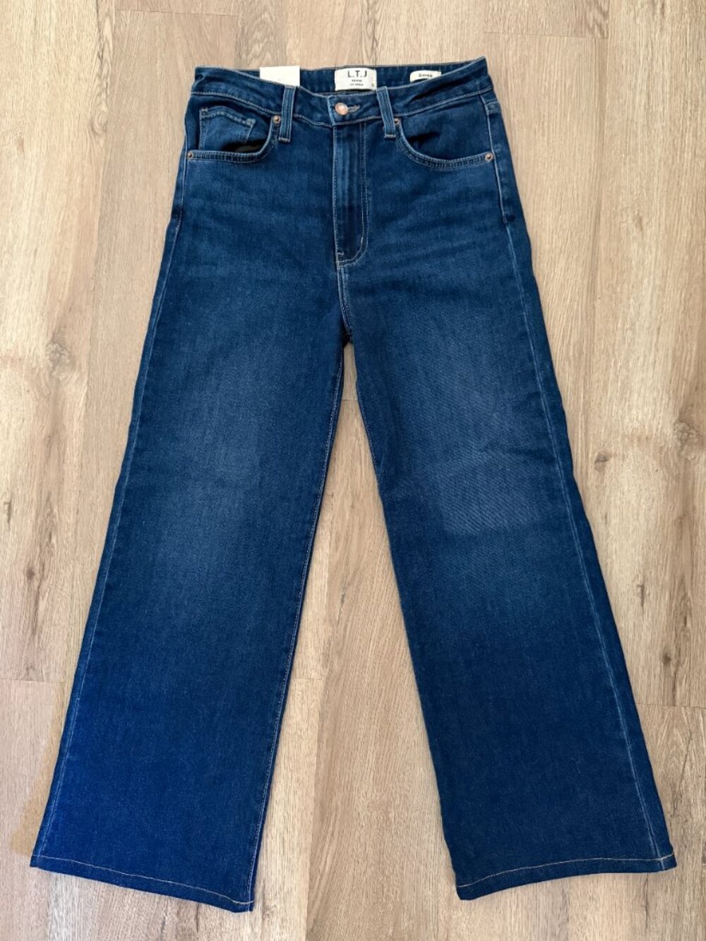 L.T.J. Letter to Juliette Genoa Wide Leg Jeans Dark Wash Size 27 NWT